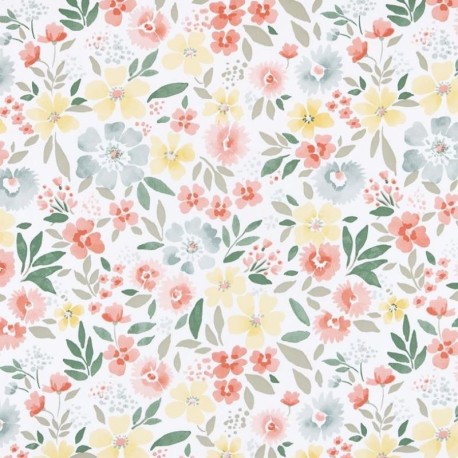 Coupon 3m Tissu Tisseo Enduit Regine Multico 