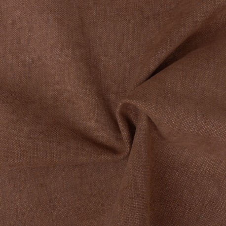 Coupon 3m Tissu Vintage Uni Marron