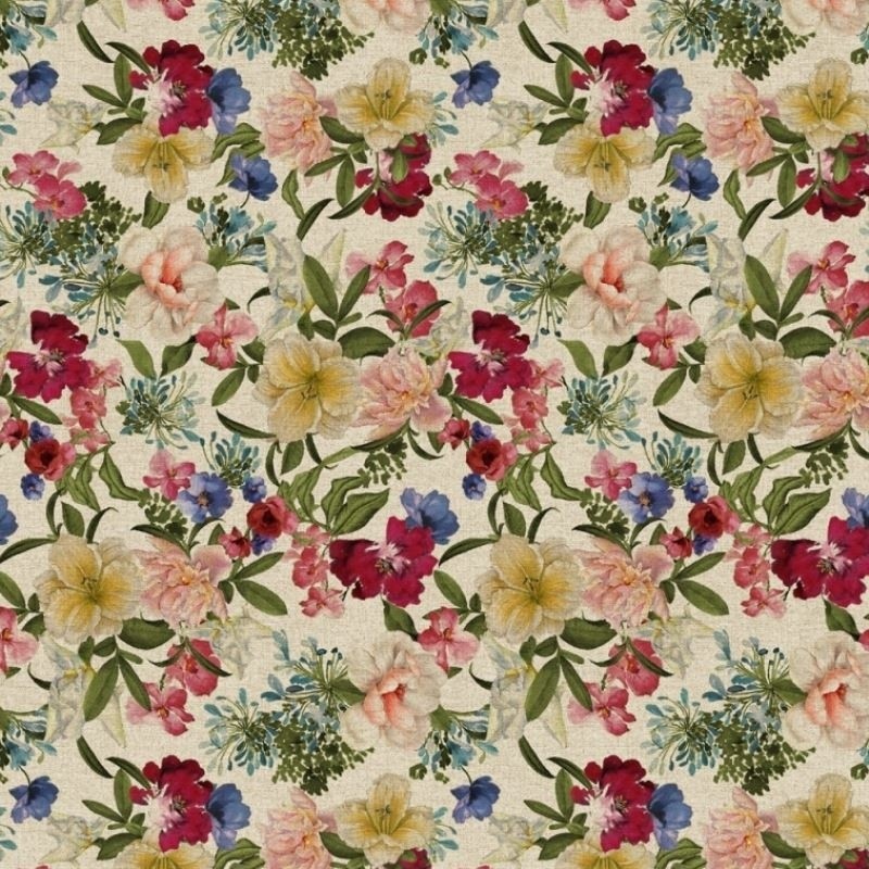 Coupon 3m Tissu Toile Amaru Fond Lin
