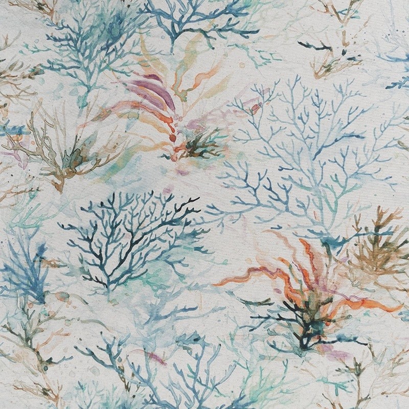 Coupon 3m Toile Coton Lin Llorqui Bleu 