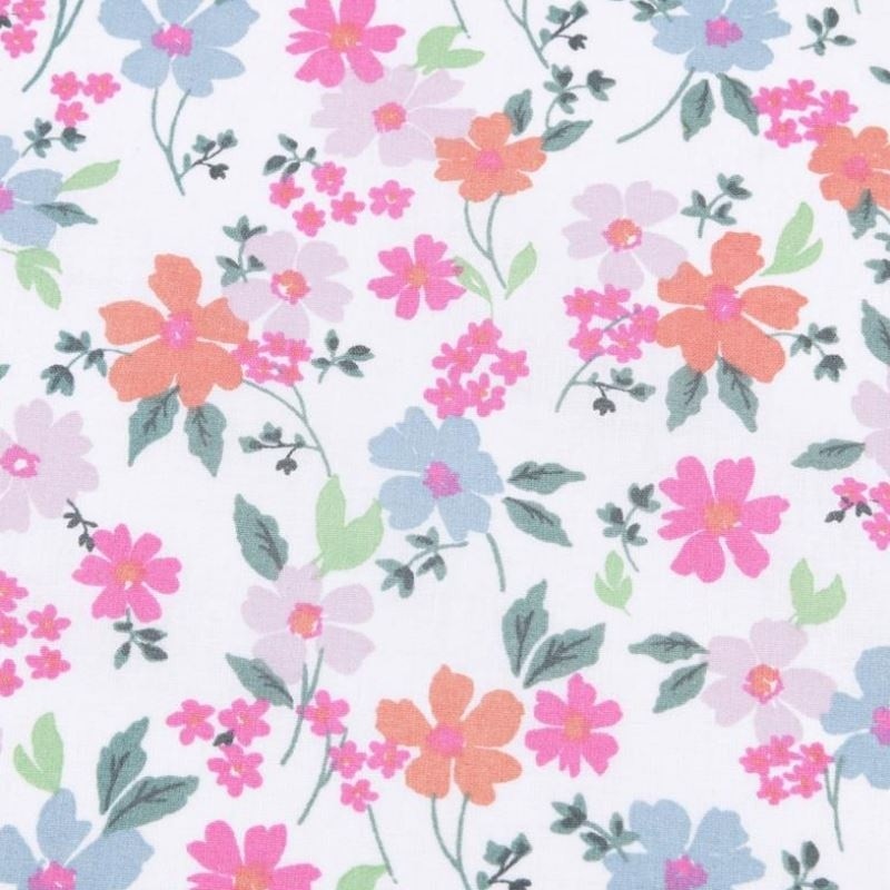 Coupon 3m Tissu Lucinda Toile Correze Multico 
