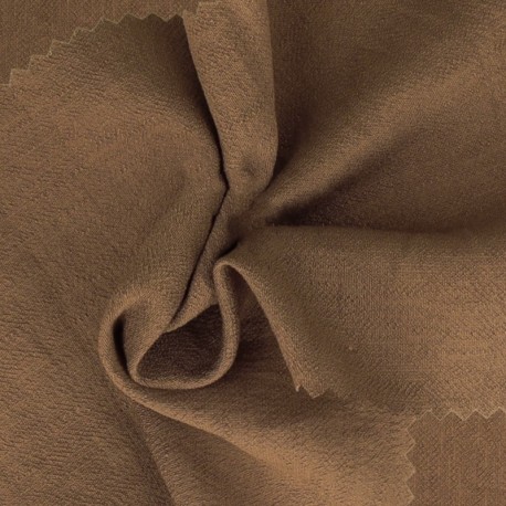 Coupon 3m Tissu CrêpeViscose Uni Chocolat