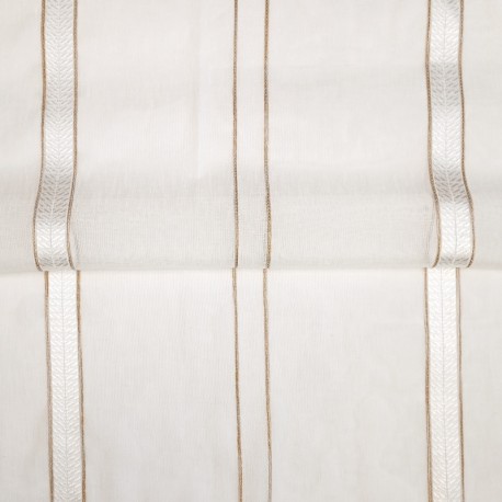 Coupon 3m Tissu Etamine Rayée Elegance Bronze