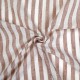 Coupon 3m Tissu Etamine Rayée Vasco Terracotta 