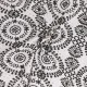 Coupon 3m Tissu Broderie Coton Fleurs Fond Blanc 