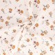 Coupon 3m Tissu Broderie Coton Fleurs Orange