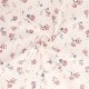 Coupon 3m Tissu Broderie Coton Fleurs Rose Clair