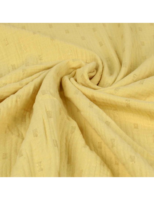 Tissu double gaze rectangle doré/jaune