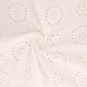 Coupon 3m Tissu Borderie Coton Uni Blanc