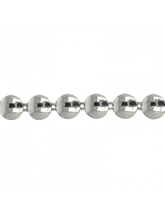 Galon perles rondes 10 mm  argenté