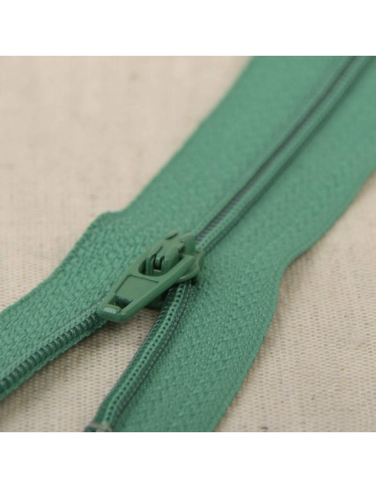 Fermeture fine polyester 55 cm vert