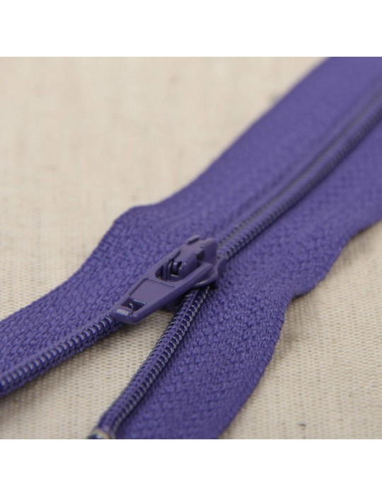 Fermeture fine polyester 55 cm violet
