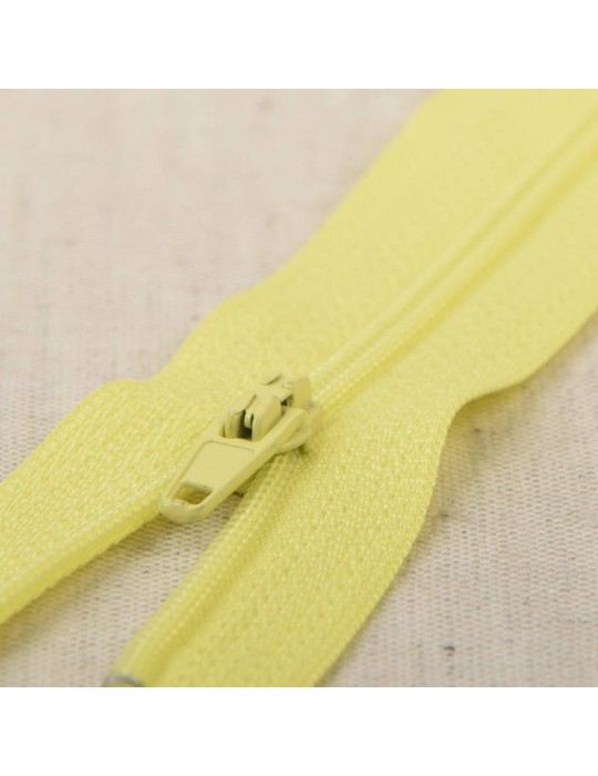 Fermeture fine polyester 55 cm jaune