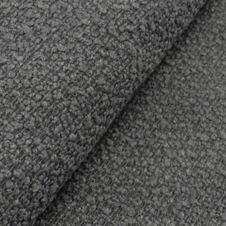 Coupon 3m Tissu Bouclette  Raisa Gris Foncé