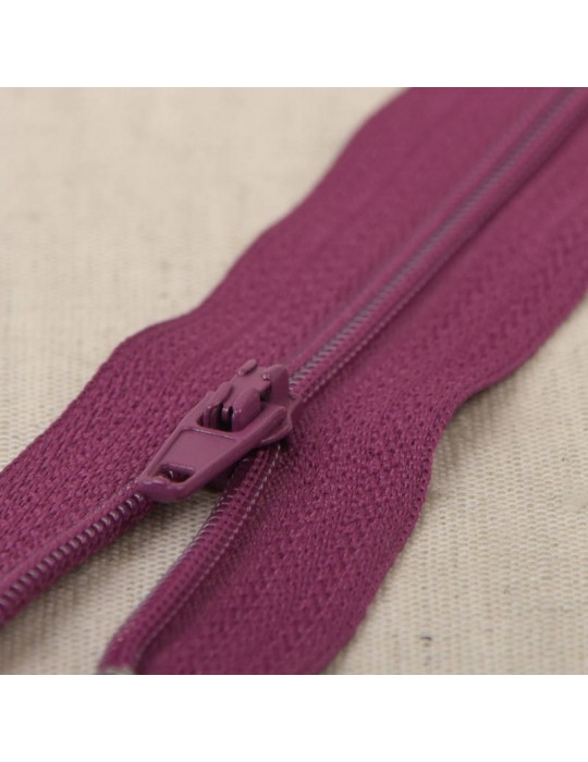 Fermeture fine polyester 55 cm violet