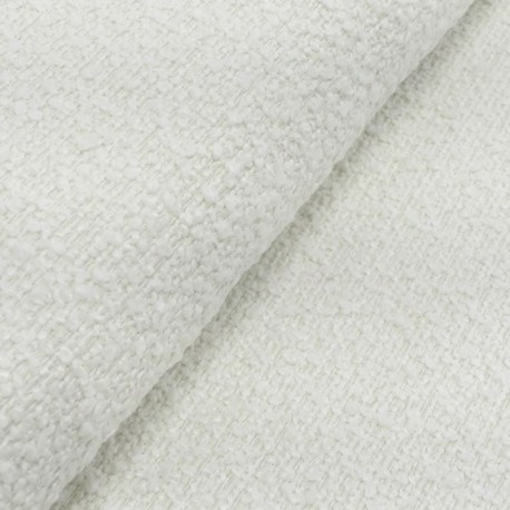 Coupon 3m Tissu Bouclette Raisa Blanc