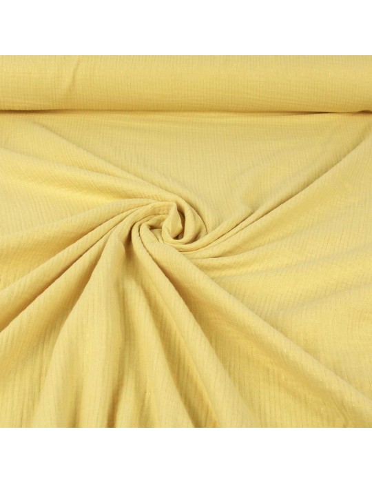 Tissu double gaze ligne dorée/jaune