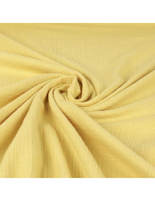 Tissu double gaze ligne dorée/jaune