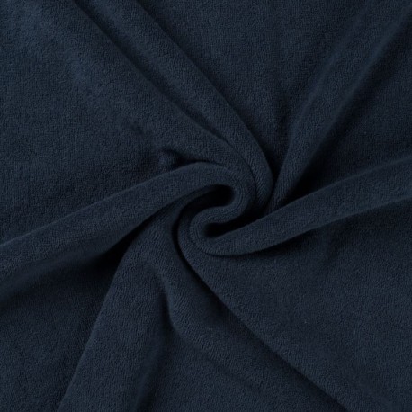 Coupon 3m Tissu Eponge Mini Bouclette Bio Jeans