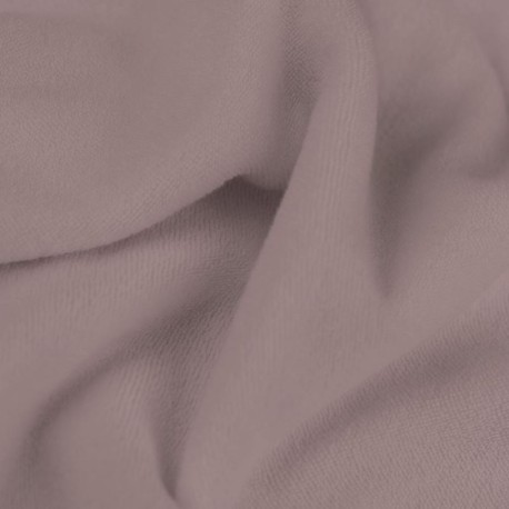 Coupon 3m Tissu Eponge Mini Bouclette Bio Vieux Rose