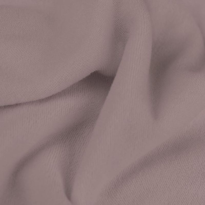 Coupon 3m Tissu Eponge Mini Bouclette Bio Vieux Rose