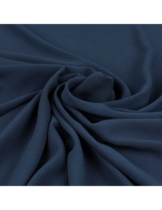 Tissu crêpe uni bleu marine
