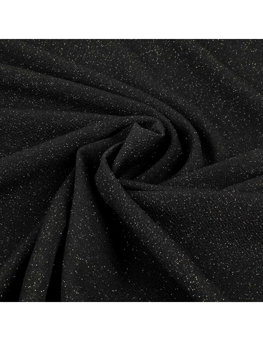 Tissu jersey noir brillant