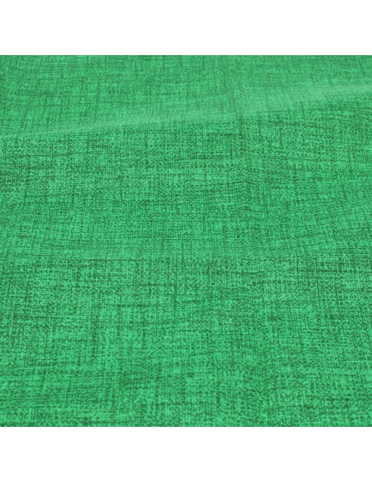 Coupon coton/polyester vert  50 x 138 cm