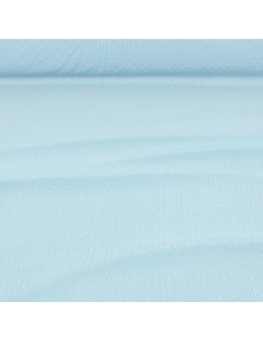 Tissu polyester plumetis bleu