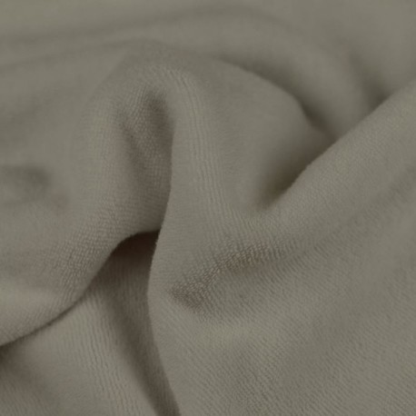 Coupon 3m Tissu Eponge Mini Bouclette Bio Sable