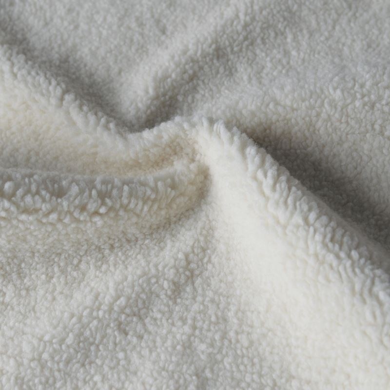 Coupon 3m Tissu Effet Laine Sheep  Ecru 