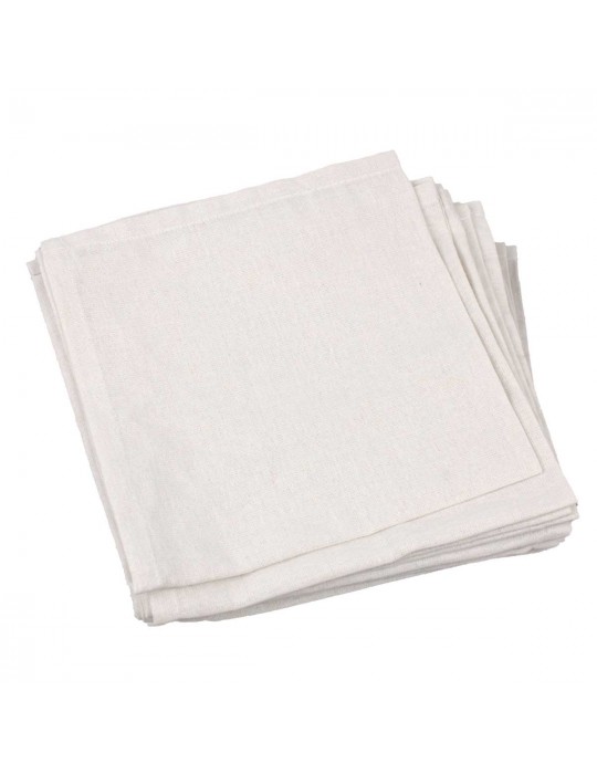 Serviette de table 100 % coton blanc