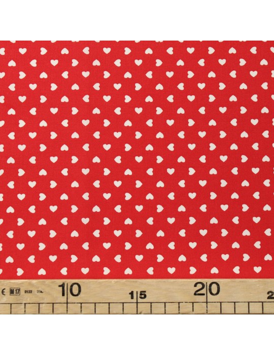 Tissu coton imprimé rouge