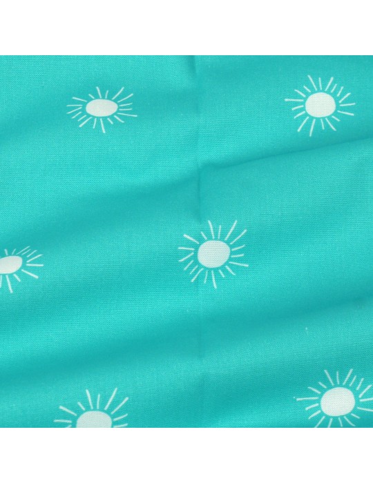 Coupon soleil 45 x 48 cm turquoise