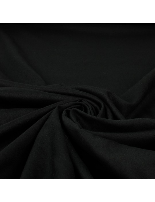 Tissu viscose uni 140 cm noir