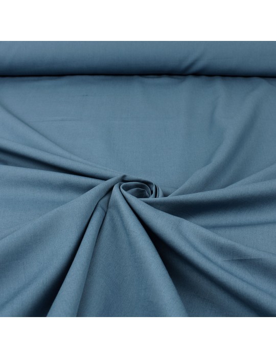 Tissu coton uni 145 cm bleu