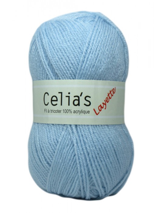 Lot de 2 pelotes de fil à tricoter Celia's layette bleu