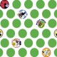 Coupon 3m Tissu Licence Mickey Stickers Imprimé Blanc