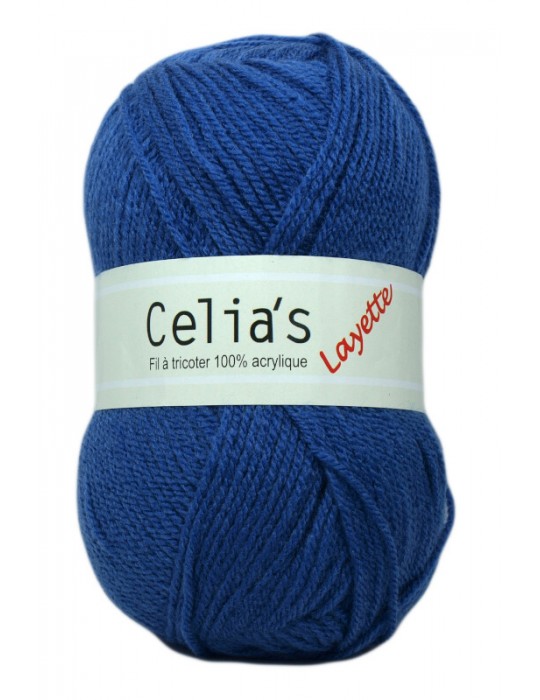 Lot de 2 pelotes de fil à tricoter Celia's layette bleu