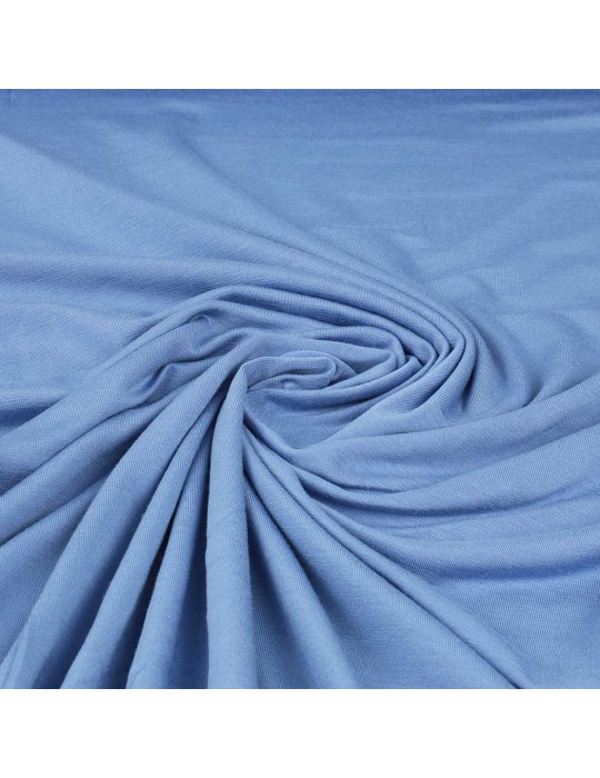 Tissu jersey de bambou uni bleu