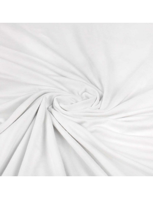 Tissu jersey de bambou uni blanc