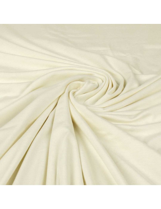 Tissu jersey de bambou uni ivoire