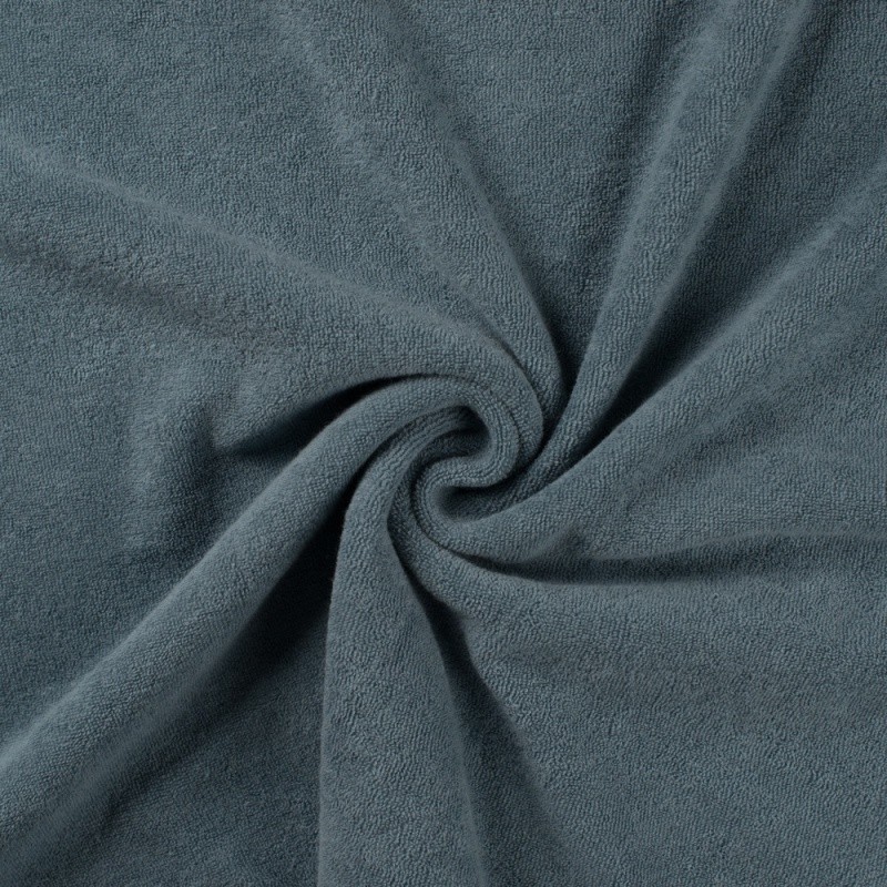 Coupon 3m Tissu Eponge Mini Bouclette Bio Bleu