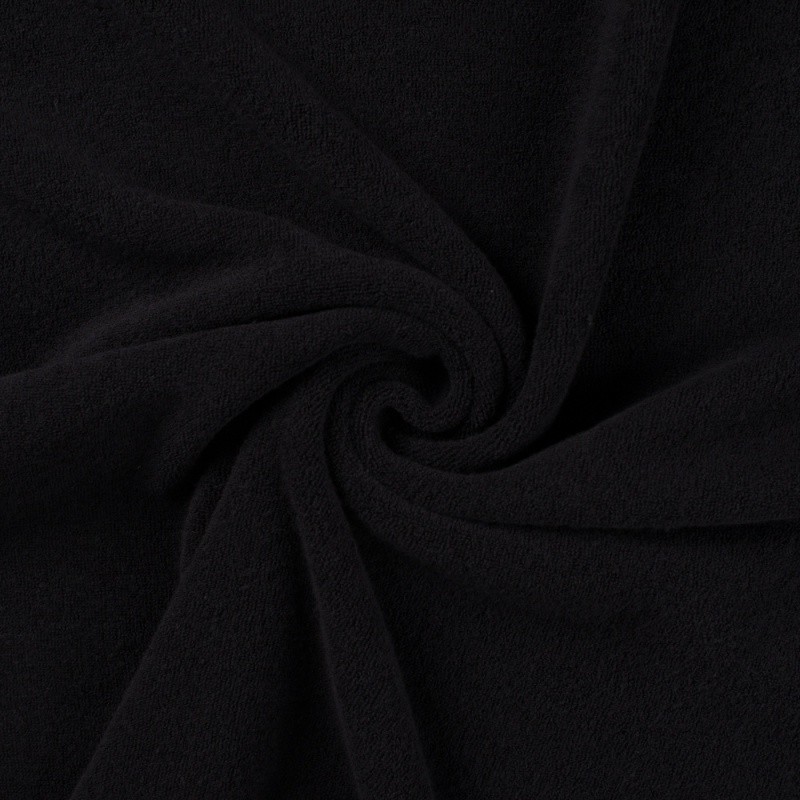 Coupon 3m Tissu Eponge Mini Bouclette Bio Noir