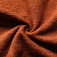 Coupon 3m Tissu Bouclette Toison Uni Terracotta 