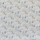 Coupon 3m Tissu Cretonne Imprimé Feuilles Blanc 