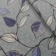 Coupon 3m Tissu Enduit Garden Leaf Feuillage Bleu 
