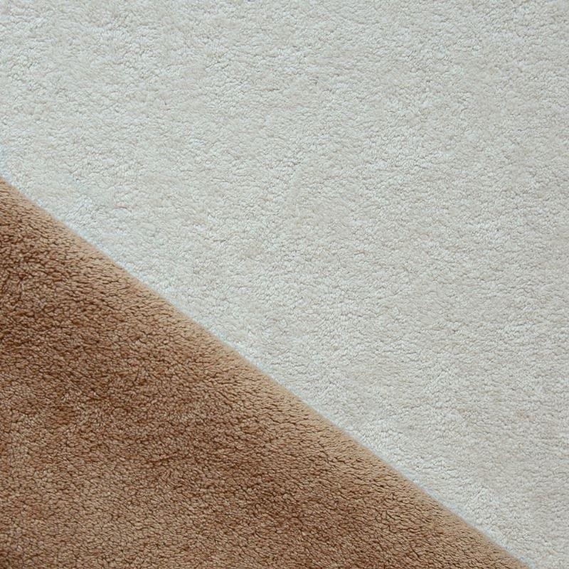 Coupon 3m Tissu Sweet Aspect Eponge Double Face Ecru Marron