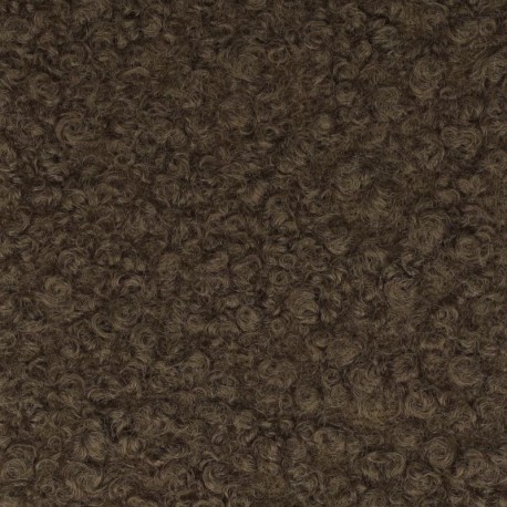 Coupon 3m Tissu Bouclette Maxi Marron