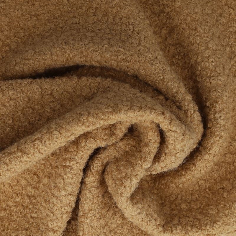 Coupon 3m Tissu Bouclette Maxi Camel 